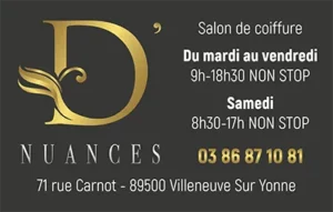 Salon de Coiffure D'Nuances à Villeneuve sur Yonne