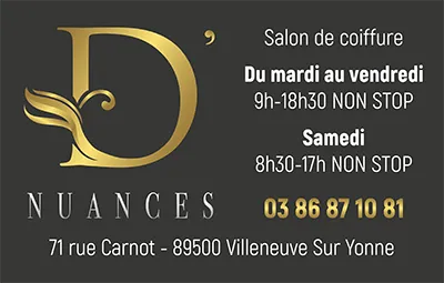 Salon de Coiffure D'Nuances à Villeneuve sur Yonne