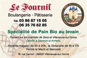Le fournil - Boulangerie Pâtisserie à Villeneuve sur Yonne
