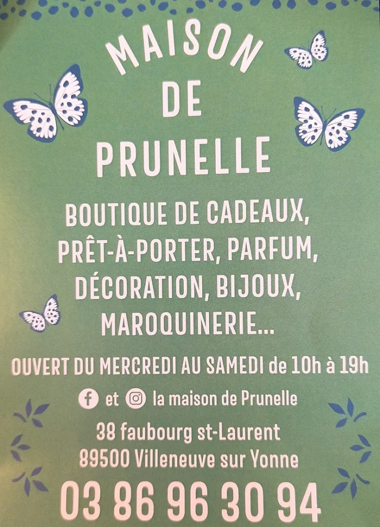 Maison de Prunelle - Boutique de cadeaux - Villeneuve sur Yonne