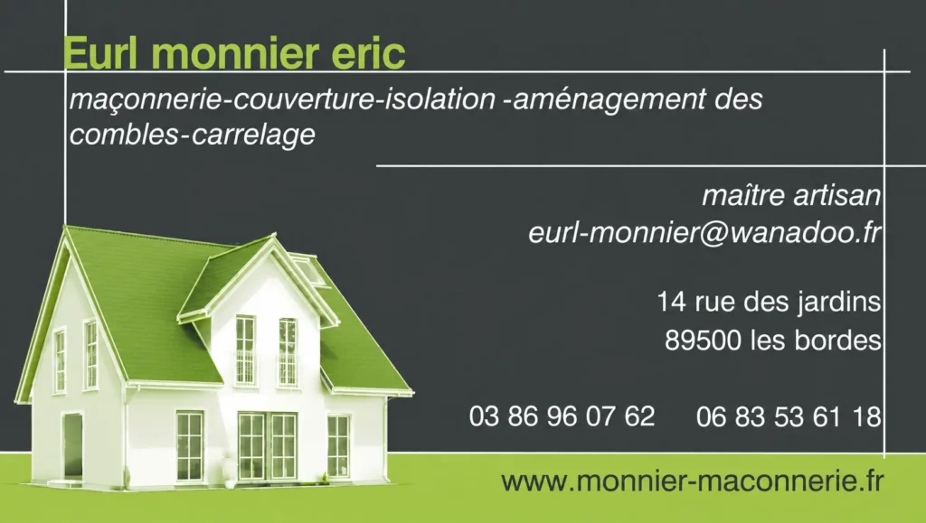 Eurl Monnier Eric - Maçon Couvreur aux Bordes