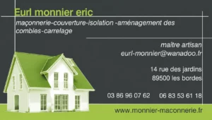 Eurl Monnier Eric - Maçon Couvreur aux Bordes